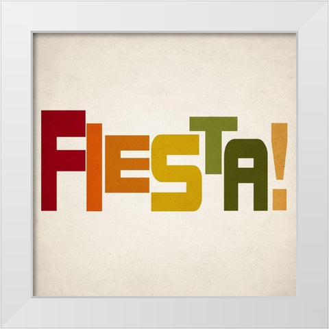 Fiesta 2 White Modern Wood Framed Art Print by Kimberly, Allen