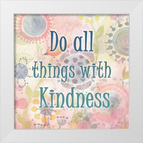 Do all Things White Modern Wood Framed Art Print by Allen, Kimberly