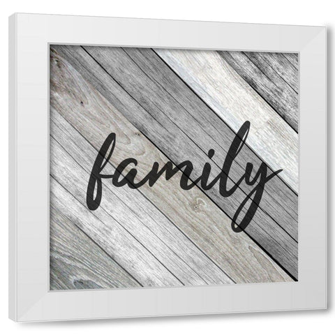 Forever Family 2 White Modern Wood Framed Art Print by Kimberly, Allen
