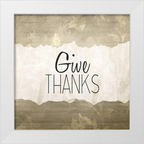Give White Modern Wood Framed Art Print by Kimberly, Allen