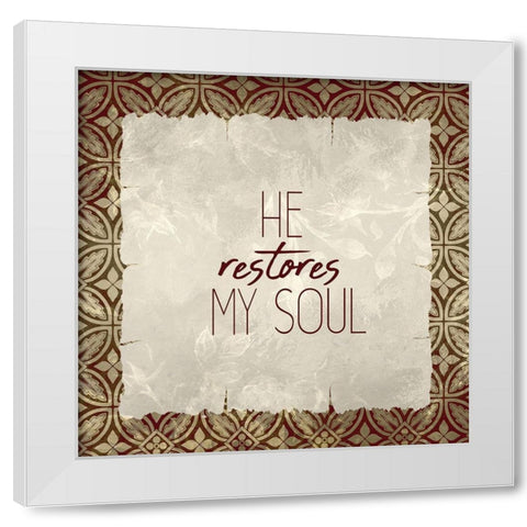 Trust God 3 White Modern Wood Framed Art Print by Kimberly, Allen