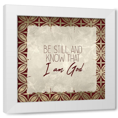 Trust God 4 White Modern Wood Framed Art Print by Kimberly, Allen