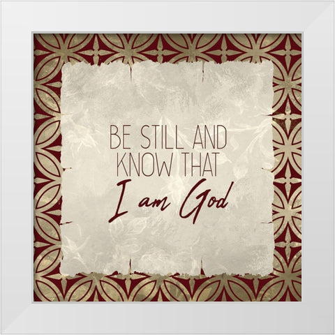 Trust God 4 White Modern Wood Framed Art Print by Kimberly, Allen