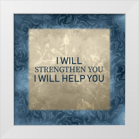 Isaiah 41-3 White Modern Wood Framed Art Print by Kimberly, Allen