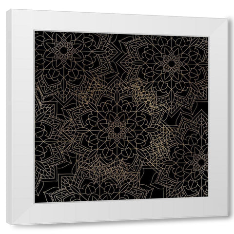 Mandala Gold 1 White Modern Wood Framed Art Print by Kimberly, Allen