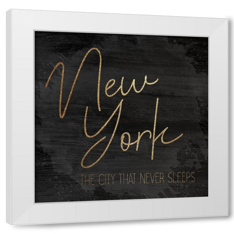 The Big Apple 4 White Modern Wood Framed Art Print by Kimberly, Allen