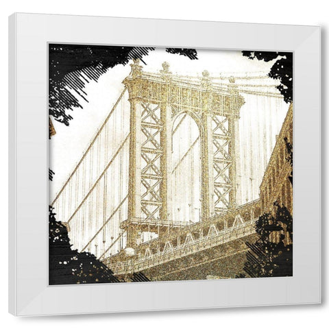 The Big Apple 6 White Modern Wood Framed Art Print by Kimberly, Allen