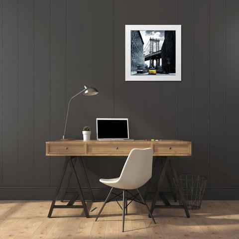 NY Bound 1 White Modern Wood Framed Art Print by Kimberly, Allen