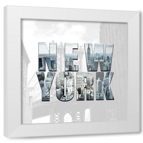 NY Bound 2 White Modern Wood Framed Art Print by Kimberly, Allen