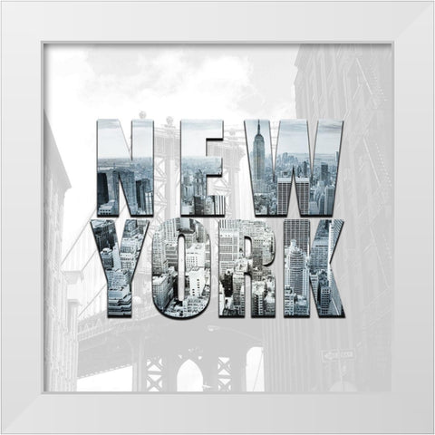 NY Bound 2 White Modern Wood Framed Art Print by Kimberly, Allen