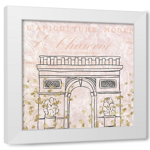 Paris Blush 4 White Modern Wood Framed Art Print by Kimberly, Allen