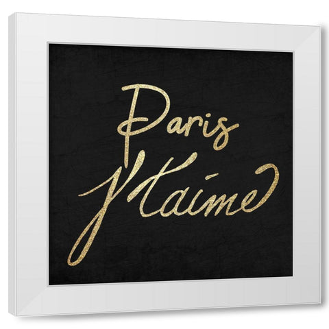 Paris Gold 2 White Modern Wood Framed Art Print by Kimberly, Allen