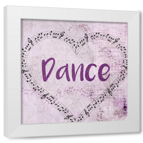 Music Dance White Modern Wood Framed Art Print by Allen, Kimberly