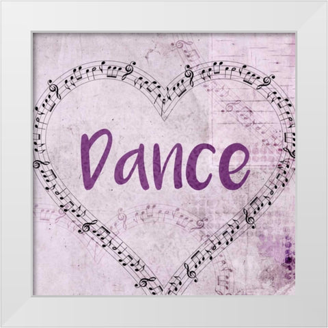 Music Dance White Modern Wood Framed Art Print by Allen, Kimberly