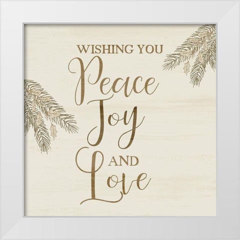 Wishing You White Modern Wood Framed Art Print by Kimberly, Allen