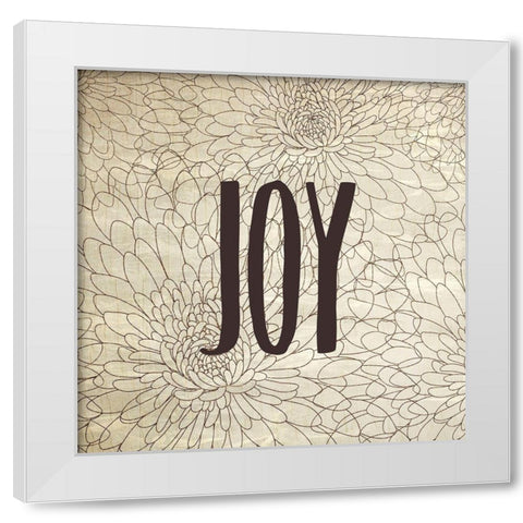 Be Joyful 4 White Modern Wood Framed Art Print by Kimberly, Allen