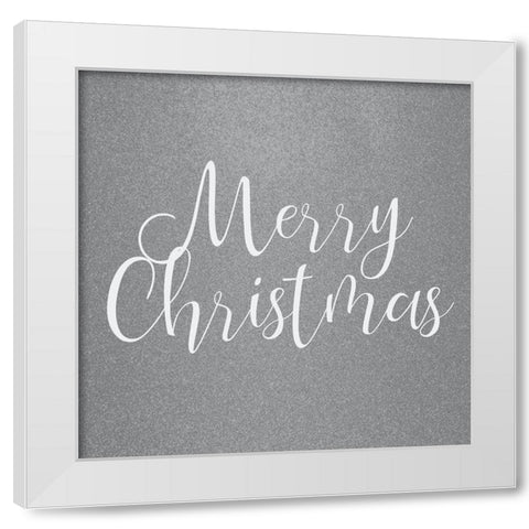 Merry Christmas Sparkle White Modern Wood Framed Art Print by Kimberly, Allen