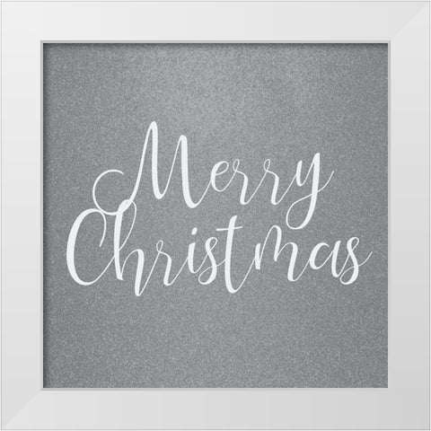 Merry Christmas Sparkle White Modern Wood Framed Art Print by Kimberly, Allen