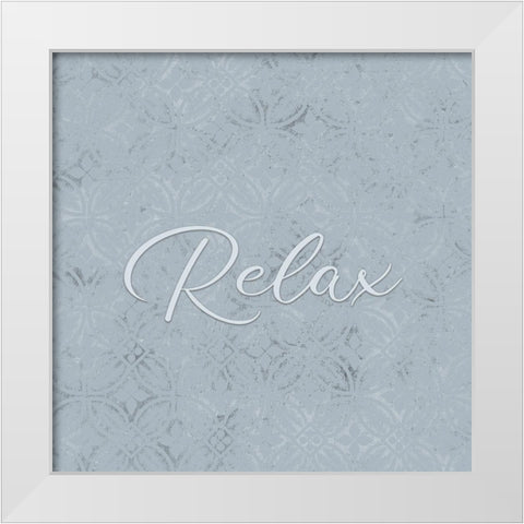 Relax White Modern Wood Framed Art Print by Kimberly, Allen
