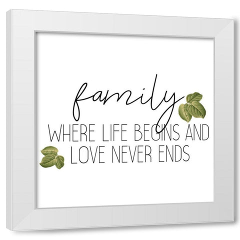 Family 4 White Modern Wood Framed Art Print by Kimberly, Allen