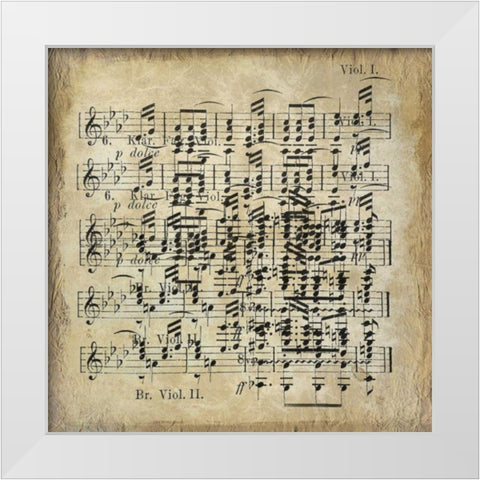 Notes 2 White Modern Wood Framed Art Print by Allen, Kimberly