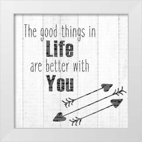 Our Love 4 White Modern Wood Framed Art Print by Kimberly, Allen