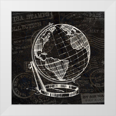 Wander 4 White Modern Wood Framed Art Print by Kimberly, Allen