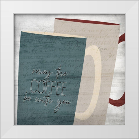 Coffee 2 White Modern Wood Framed Art Print by Kimberly, Allen