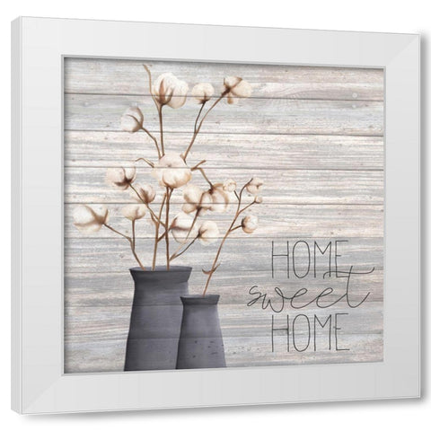 Cotton Home 1 White Modern Wood Framed Art Print by Kimberly, Allen