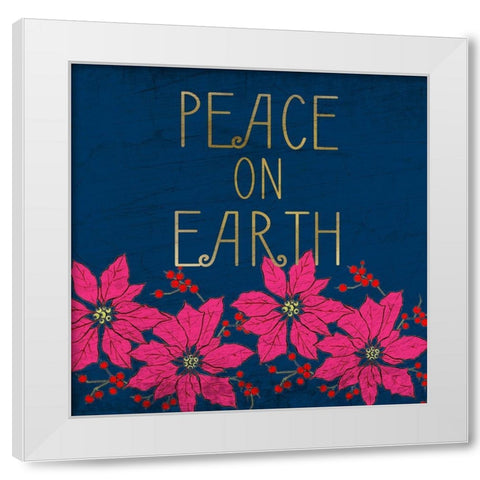 Peace on Earth White Modern Wood Framed Art Print by Kimberly, Allen