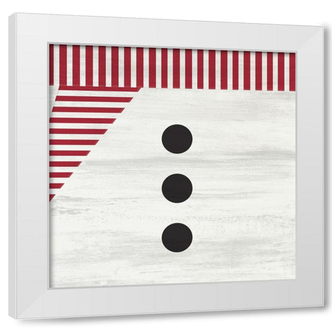 Snowman Shirt White Modern Wood Framed Art Print by Kimberly, Allen