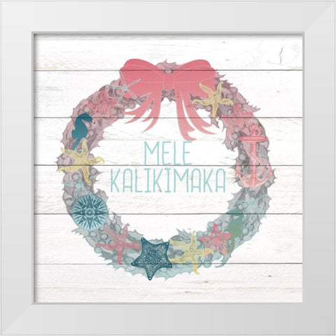 MELE KALIKIMAKA White Modern Wood Framed Art Print by Kimberly, Allen