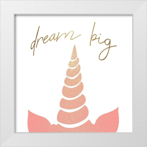 Dream Unicorn White Modern Wood Framed Art Print by Kimberly, Allen