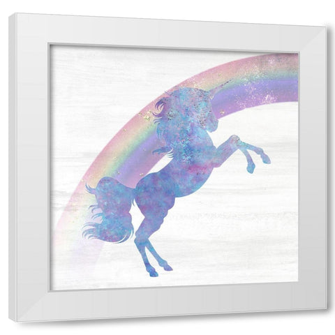 Over The Rainbow 1 White Modern Wood Framed Art Print by Kimberly, Allen