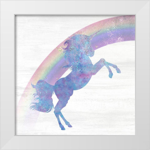 Over The Rainbow 1 White Modern Wood Framed Art Print by Kimberly, Allen
