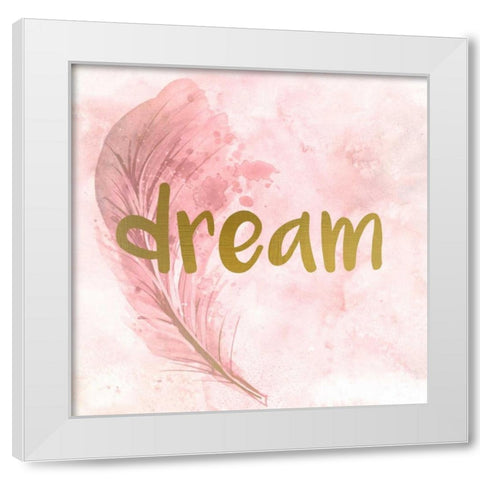 Feathered Dream White Modern Wood Framed Art Print by Allen, Kimberly