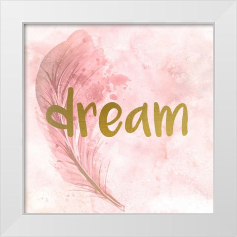 Feathered Dream White Modern Wood Framed Art Print by Allen, Kimberly