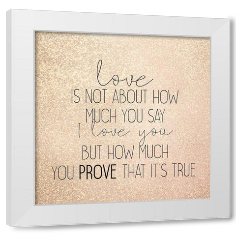 Love is Not White Modern Wood Framed Art Print by Kimberly, Allen