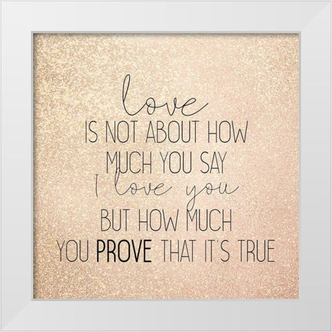 Love is Not White Modern Wood Framed Art Print by Kimberly, Allen