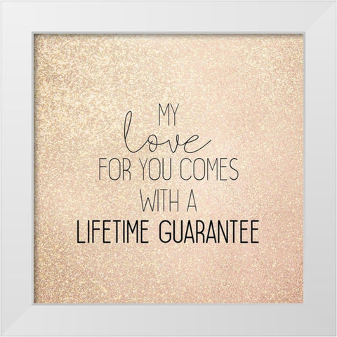 My Love White Modern Wood Framed Art Print by Kimberly, Allen