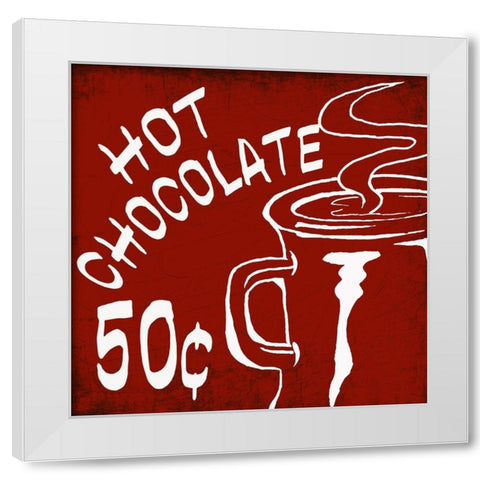 Hot Chocolate White Modern Wood Framed Art Print by Kimberly, Allen