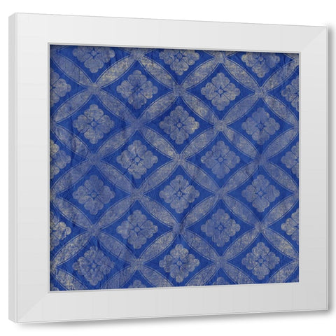 Blue Patterned 2 White Modern Wood Framed Art Print by Kimberly, Allen