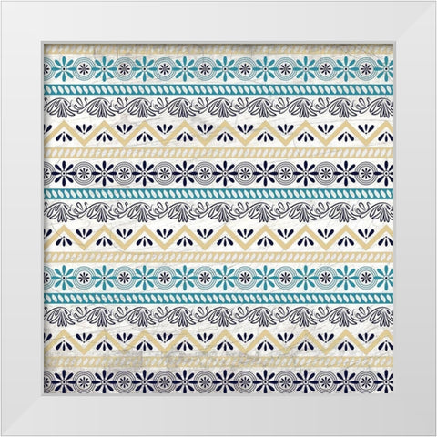 Blue Tiled 2 White Modern Wood Framed Art Print by Kimberly, Allen