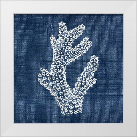Indigo Sea 3 White Modern Wood Framed Art Print by Allen, Kimberly