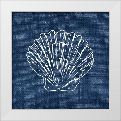 Indigo Sea 4 White Modern Wood Framed Art Print by Allen, Kimberly