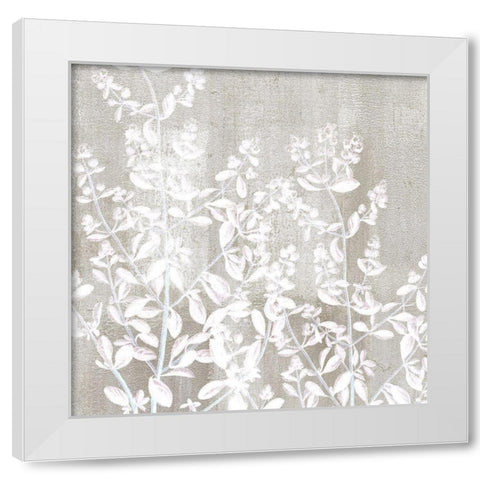 Neutral Botanical Square 1 White Modern Wood Framed Art Print by Kimberly, Allen