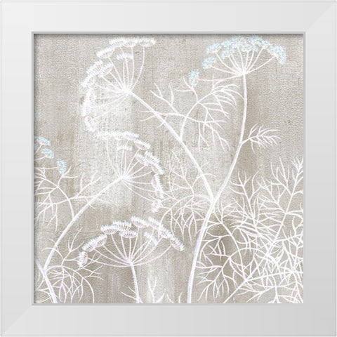 Neutral Botanical Square 3 White Modern Wood Framed Art Print by Kimberly, Allen