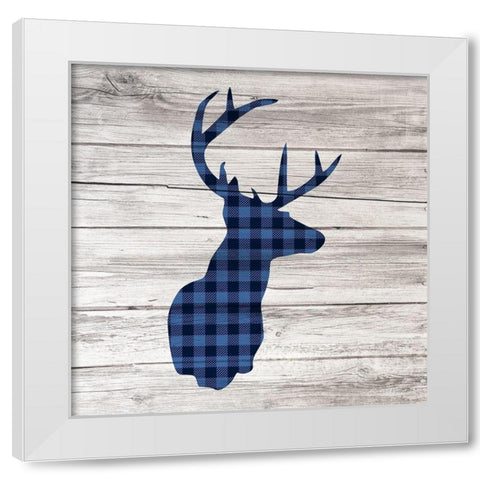 Bucks 1 White Modern Wood Framed Art Print by Kimberly, Allen