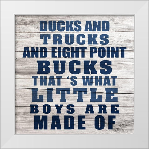 Bucks 2 White Modern Wood Framed Art Print by Kimberly, Allen
