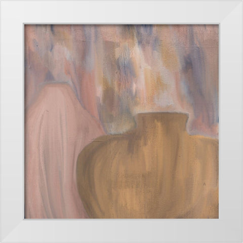 Potted Pink White Modern Wood Framed Art Print by Kimberly, Allen